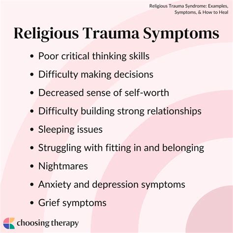 Religious trauma syndrome - Religious Trauma Syndrome The UK organisation for Cognitive Therapy recently published a series of articles in their in house journal - CBT Today. The topic was 'religious trauma syndrome', which is basically when people try to leave a sect or very fundamentalist church and experience severe mental distress as a result. Sometimes this is from ...